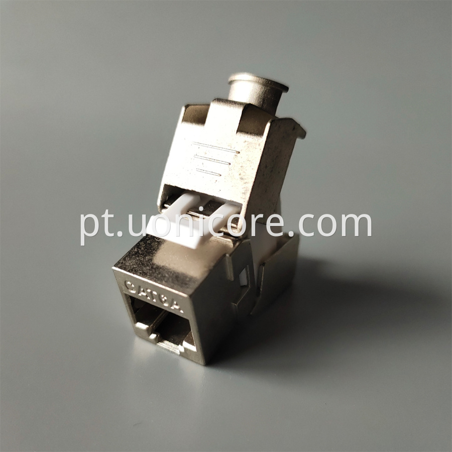 Zinc Alloy housing CAT6A keystone jack